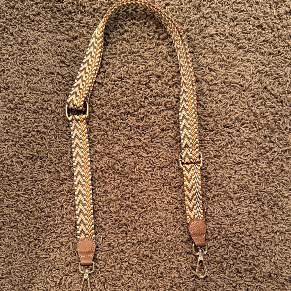 Stylish Brown and Cream Adjustable Strap